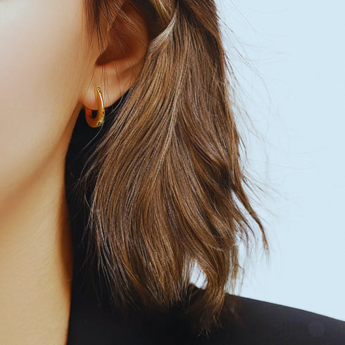 18k Gold Plated Sterling Silver Hoop Earrings Sue - Jewelry